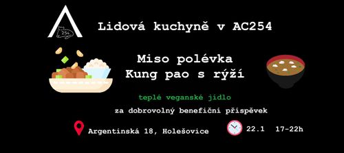 Lidová kuchyně v Holešovicích: Kung Pao s rýží & polévka Miso (all vegan)