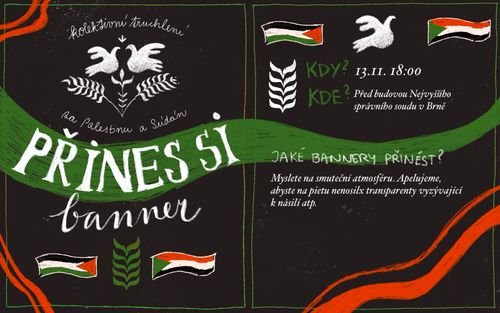 Kolektivní truchlení za Palestinu a Súdán 