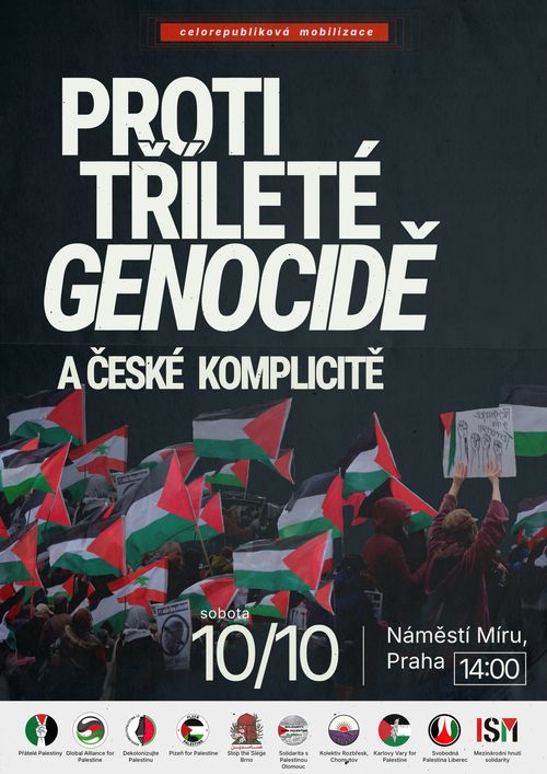 CELOREPUBLIKOVÁ MOBILIZACE: Proti tříleté genocidě v Gaze