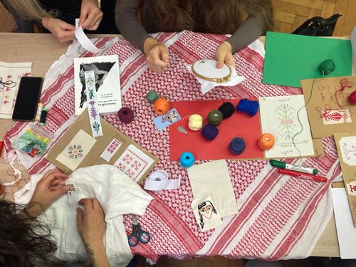 Tatreez Circle - komunitní setkání a workshop palestinské výšivky