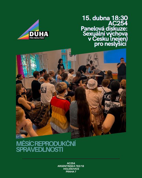 Diskuze: Sexuální výchova v Česku (nejen) pro neslyšící (Duha pro neslyšící)