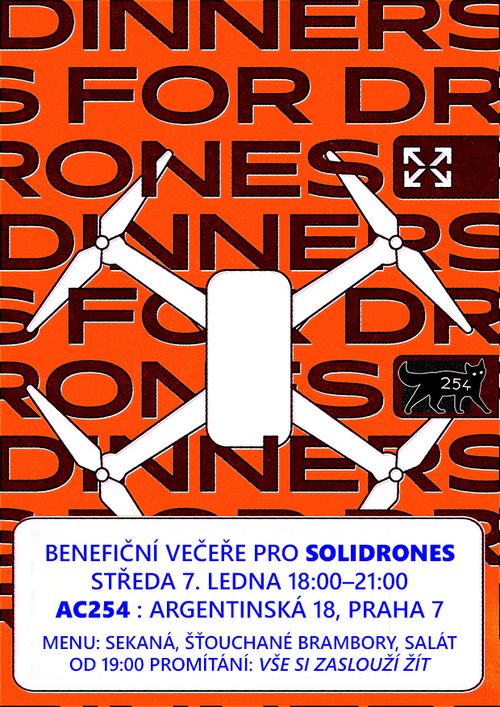 Benefiční večeře pro Solidrones vol. 7 + promítání