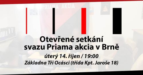Otverene setkani svazu Priama akcia - 3 Ocasci 19:00