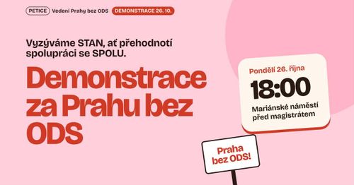 Demonstrace: Praha bez ODS